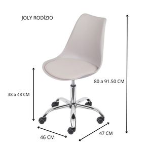 Cadeira de Escritorio Kit 4 Joly Fendi